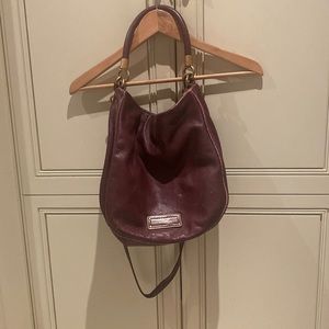 Marc by marc jacobs maroon leather hobo purse
